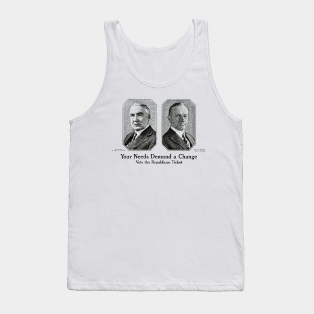 1920 Vote Harding and Coolidge Tank Top by historicimage